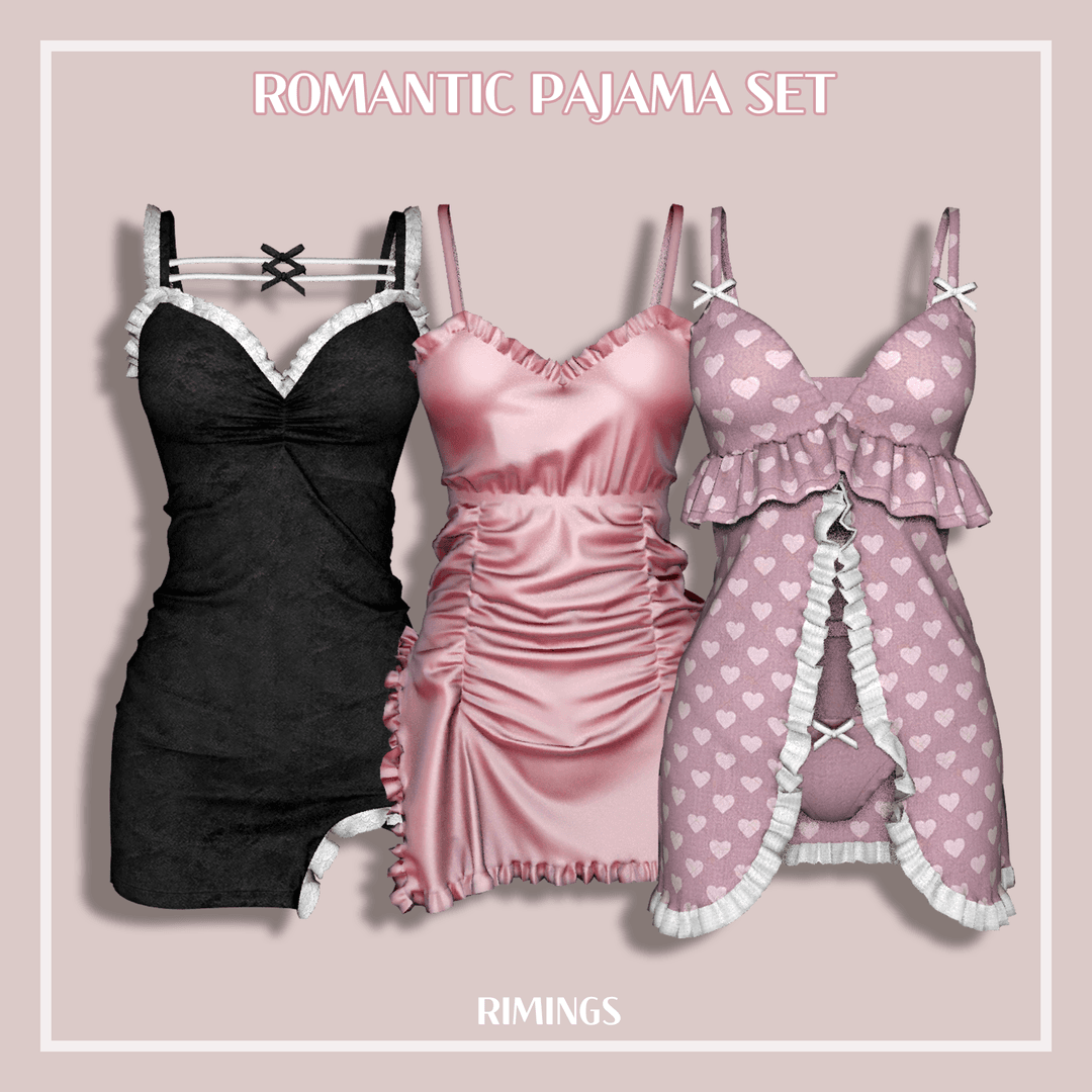 Скриншот мода Пидамы Romantic Pajama Set